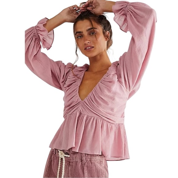 Free People Tops - Free People NWT Daia Blouse Mountain Flower Medium Romantic Feminine